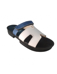 Sandale confort bicolore –...
