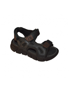 Sandales homme noires sportives à scratchs