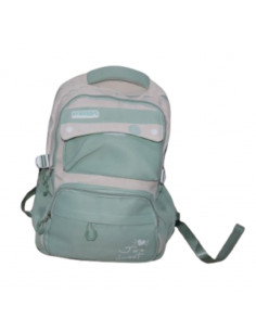 Sac à dos enfant vert pastel et beige – modèle unisexe