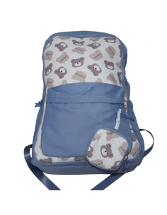Sac à dos bleu enfant – Motif Oursons "Cute Bear"