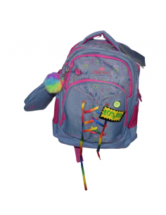 Sac à dos Glossy Bird – Design Fun avec Pompon Multicolore